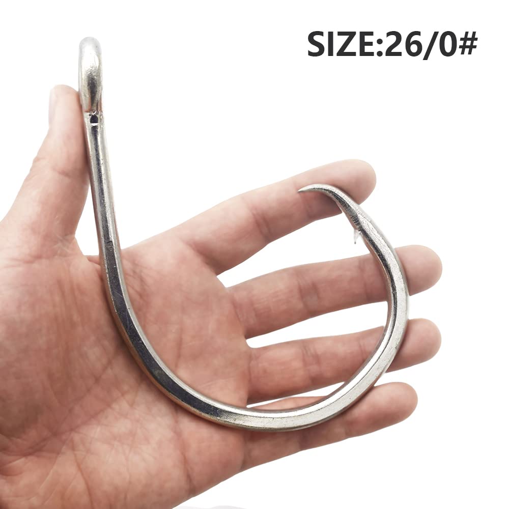 Super Giant Circle Hooks 24/0-28/0 Forged In-Line Shark Swordfish