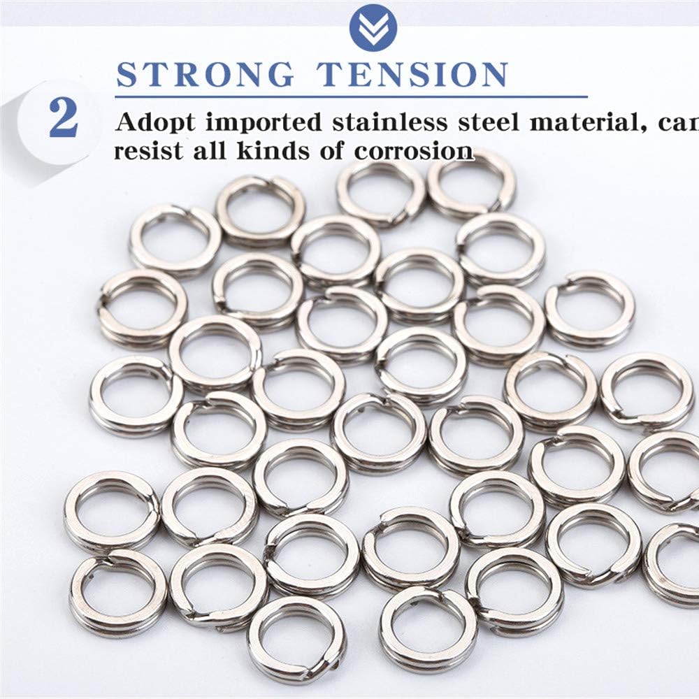 Fishing Swivel Fishing Split Rings High Strength Heavy Duty Fishing Lures Ring Chain Connector Fishing Lure Tackle Set