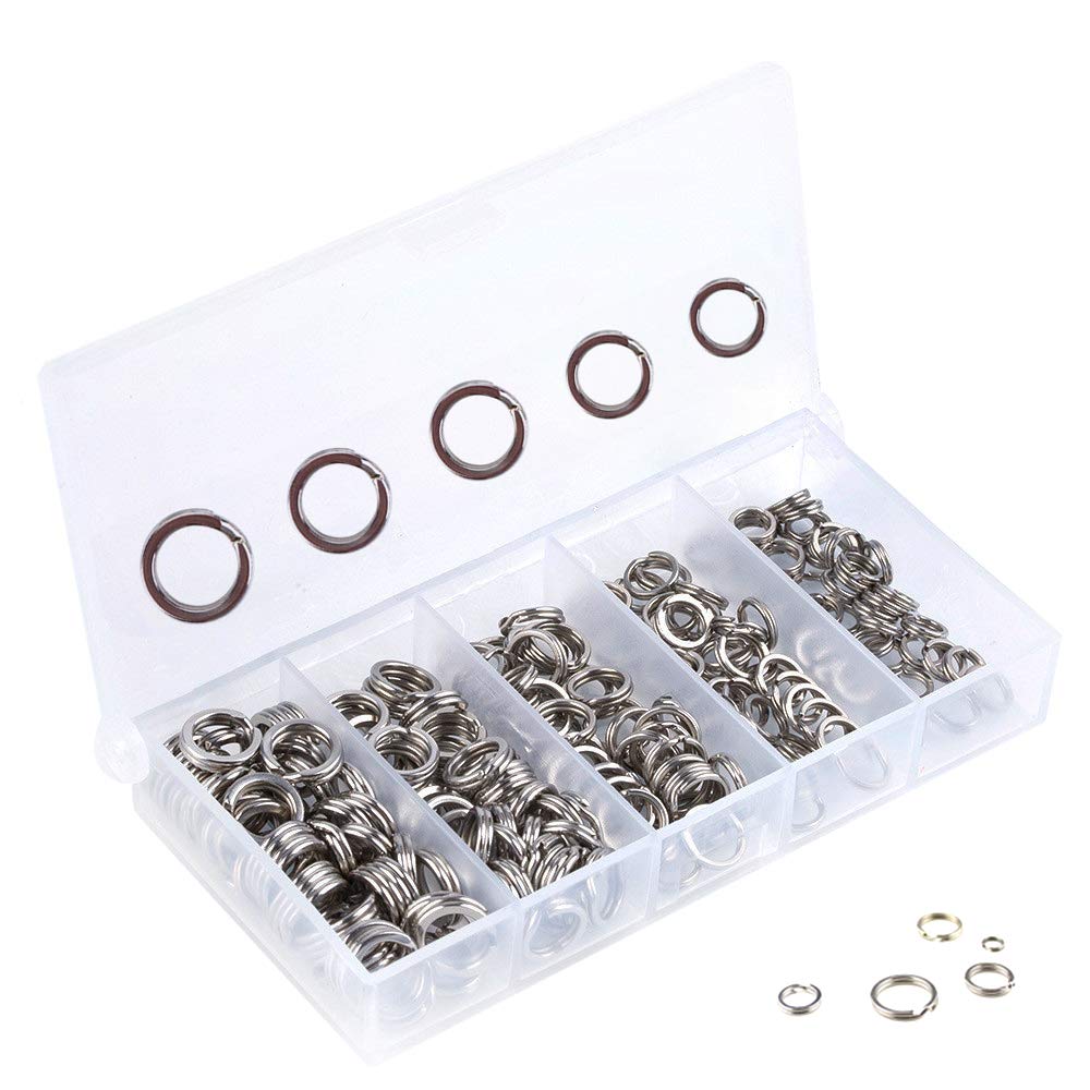 Fishing Swivel Fishing Split Rings High Strength Heavy Duty Fishing Lures Ring Chain Connector Fishing Lure Tackle Set