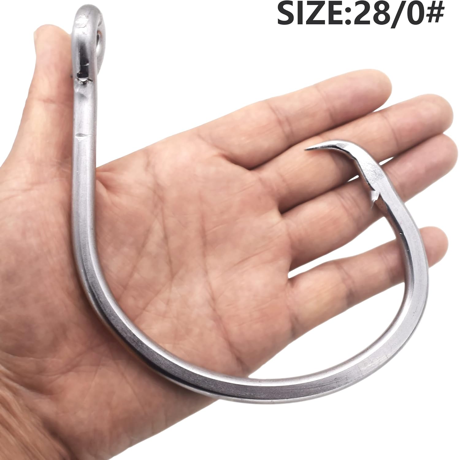 Giant Fishing Hook 6/0-28/0 Forged in-line Circle Hooks Shark & Swordfish &Tuna Hook Stainless Steel Big Game Hook Saltwater…