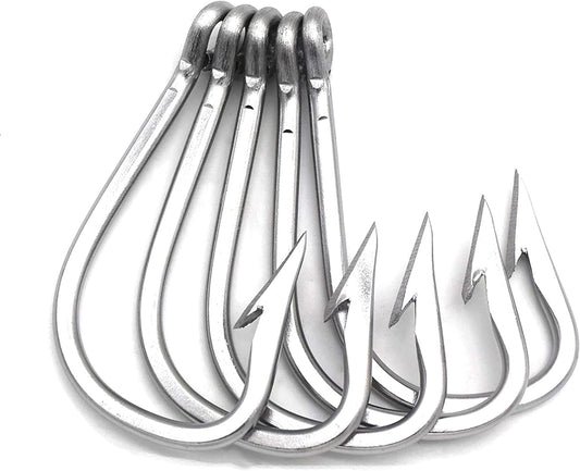 Saltwater Large Giant Shark,Tuna and Catfish Hooks Extra Strong Stainless Steel Fishing Hooks…
