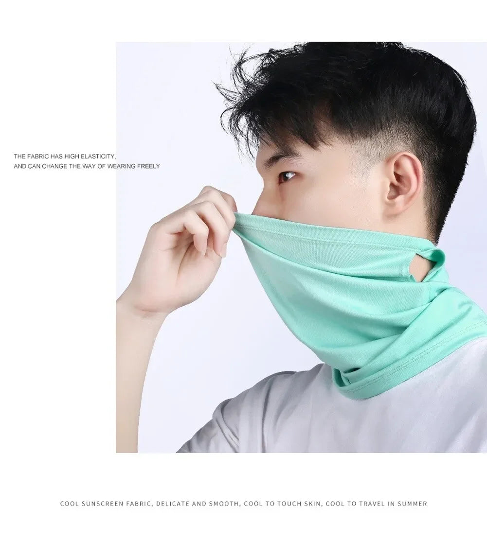 Outdoor Balaclava Riding Half Face Mask Neck UV Protection Sunscreen Motorcycle Scarf Fishing Hiking Mask for Men Women