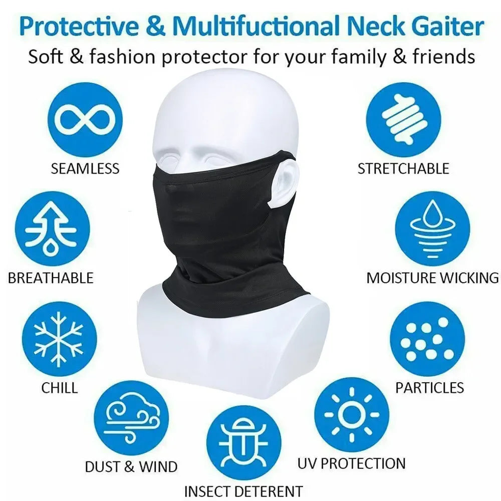 Outdoor Balaclava Riding Half Face Mask Neck UV Protection Sunscreen Motorcycle Scarf Fishing Hiking Mask for Men Women