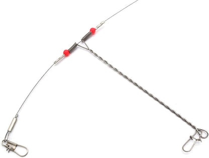 Senyu Wire Trace Leader Rig Stainless Steel 1-5 Arms Fishing Rigs with Snap,High-Strength Fishing Leaders Saltwater-Perch Rigs for Fishing