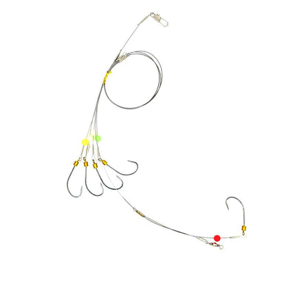 High Strength Steel Wire Leader Rigs with Hooks Swivels Snap Connect,Saltwater Fishing Assecories Steel Wire Leader with Nylon-Coating