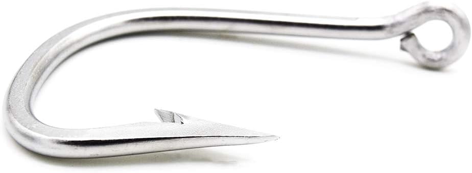 Saltwater Large Giant Shark,Tuna and Catfish Hooks Extra Strong Stainless Steel Fishing Hooks…