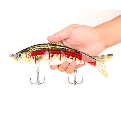 10in Multi Jointed Swimbait Fishing Lures Bait,4 Segment Big Giant Sinking Fishing Bass Lures,Crankbaits Swimbaits with Treble Hook