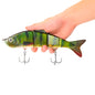 10in Multi Jointed Swimbait Fishing Lures Bait,4 Segment Big Giant Sinking Fishing Bass Lures,Crankbaits Swimbaits with Treble Hook