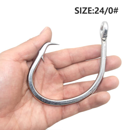 Super Giant Circle Hooks 24/0-28/0 Forged In-Line Shark Swordfish