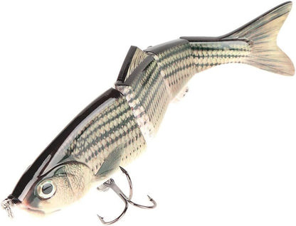 10in Multi Jointed Swimbait Fishing Lures Bait,4 Segment Big Giant Sinking Fishing Bass Lures,Crankbaits Swimbaits with Treble Hook