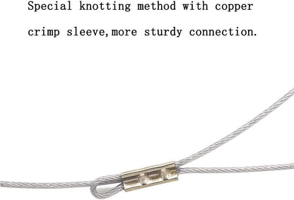 Fishing Rig, Stainless Steel Wire Fishing Hook Rigs, 3 Packs, Hook Size #6 to #16, Silver