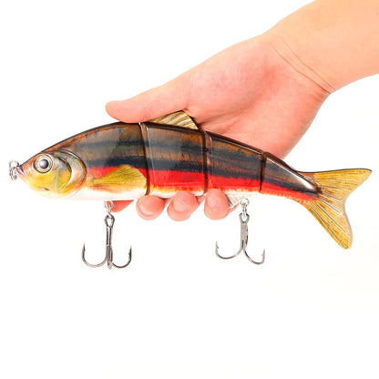 10in Multi Jointed Swimbait Fishing Lures Bait,4 Segment Big Giant Sinking Fishing Bass Lures,Crankbaits Swimbaits with Treble Hook