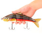 10in Multi Jointed Swimbait Fishing Lures Bait,4 Segment Big Giant Sinking Fishing Bass Lures,Crankbaits Swimbaits with Treble Hook