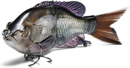 5.9in Multi Jointed Swimbait Fishing Lures Bait,2 Segment Big Giant Sinking Fishing Bass Lures,Crankbaits Swimbaits with Treble Hook