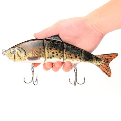 10in Multi Jointed Swimbait Fishing Lures Bait,4 Segment Big Giant Sinking Fishing Bass Lures,Crankbaits Swimbaits with Treble Hook