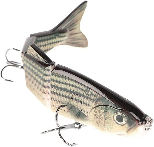 10in Multi Jointed Swimbait Fishing Lures Bait,4 Segment Big Giant Sinking Fishing Bass Lures,Crankbaits Swimbaits with Treble Hook