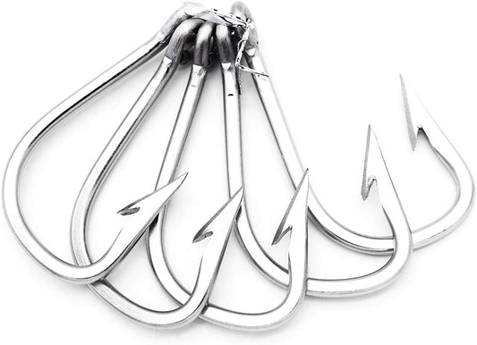 Saltwater Large Giant Shark,Tuna and Catfish Hooks Extra Strong Stainless Steel Fishing Hooks…