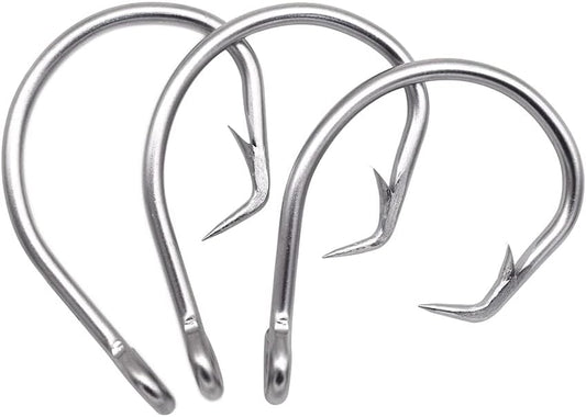 Giant Fishing Hook 6/0-28/0 Forged in-line Circle Hooks Shark & Swordfish &Tuna Hook Stainless Steel Big Game Hook Saltwater…