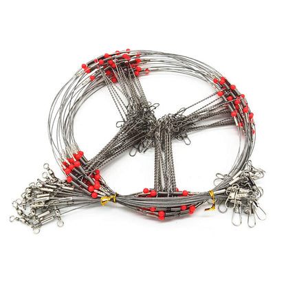 Senyu Wire Trace Leader Rig Stainless Steel 1-5 Arms Fishing Rigs with Snap,High-Strength Fishing Leaders Saltwater-Perch Rigs for Fishing