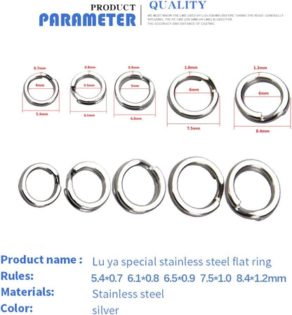 Fishing Swivel Fishing Split Rings High Strength Heavy Duty Fishing Lures Ring Chain Connector Fishing Lure Tackle Set