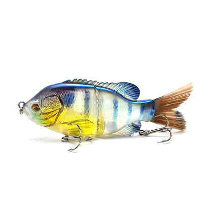 5.9in Multi Jointed Swimbait Fishing Lures Bait,2 Segment Big Giant Sinking Fishing Bass Lures,Crankbaits Swimbaits with Treble Hook