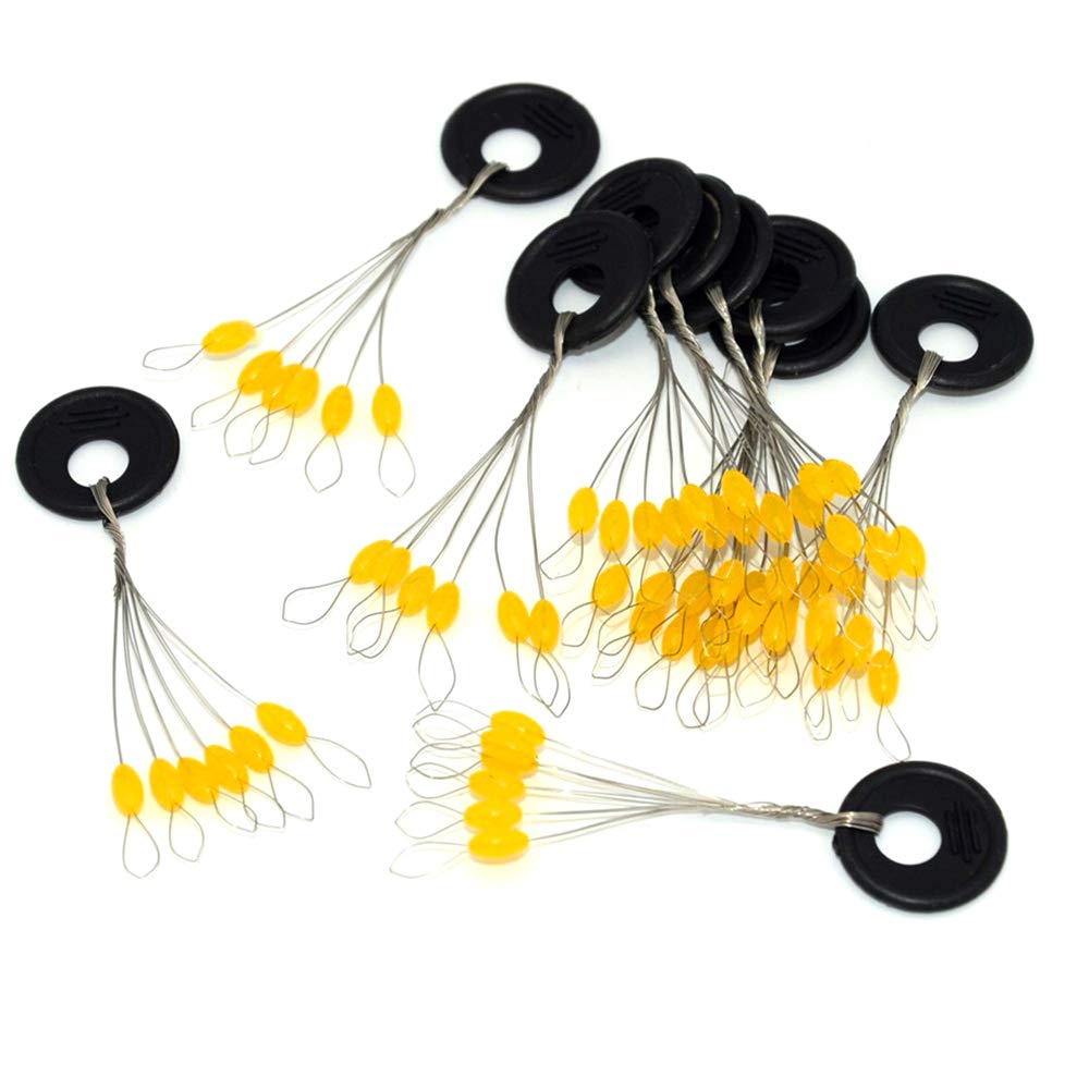6-in-1 Fishing Bobber Stopper 100pcs Soft Silicone Float Stops