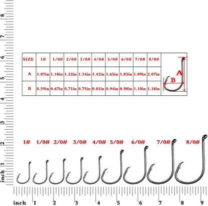 1#-8/0# Offset Octopus Hooks Rig, Fishing Wire Leader -Heavy Duty Stainless Steel Wire Line Leaders with Rolling Swivel and Barb Hooks, Fishing Lure Bait Rig Saltwater…
