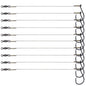 1#-8/0# Offset Octopus Hooks Rig, Fishing Wire Leader -Heavy Duty Stainless Steel Wire Line Leaders with Rolling Swivel and Barb Hooks, Fishing Lure Bait Rig Saltwater…