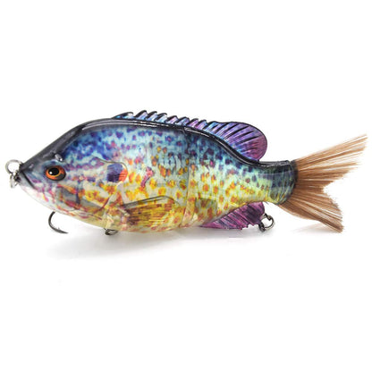 5.9in Multi Jointed Swimbait Fishing Lures Bait,2 Segment Big Giant Sinking Fishing Bass Lures,Crankbaits Swimbaits with Treble Hook