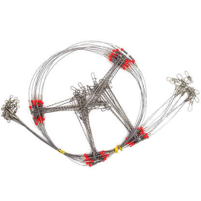 Senyu Wire Trace Leader Rig Stainless Steel 1-5 Arms Fishing Rigs with Snap,High-Strength Fishing Leaders Saltwater-Perch Rigs for Fishing