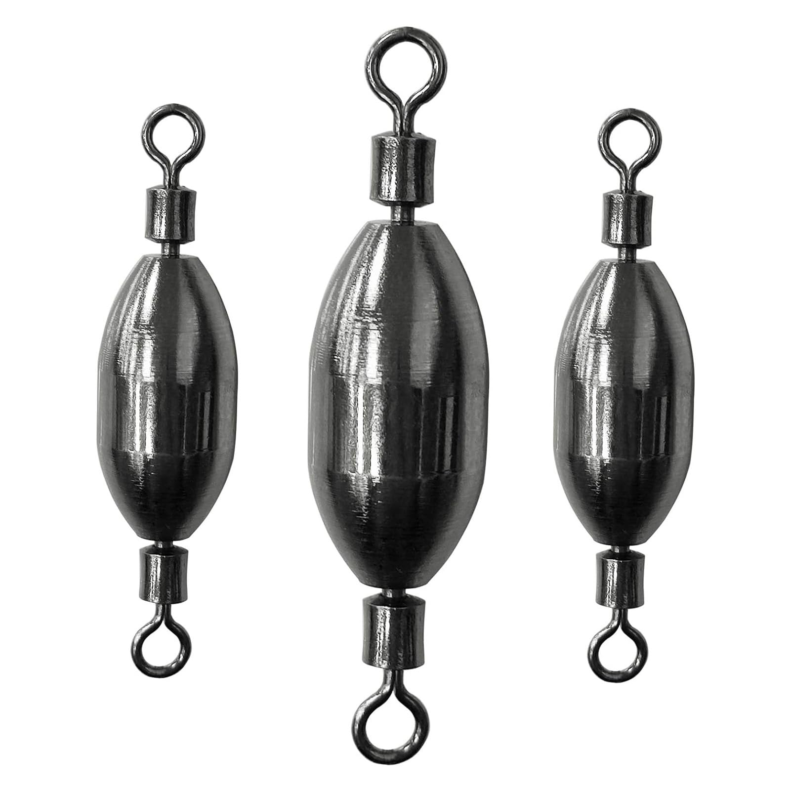 AMYSPORTS Saltwater Fishing Weights Swivel Bullet Sinkers Fishing Weight Brass Fishing Weights Freshwater Bass Sinker Weight with Swivel Rolling