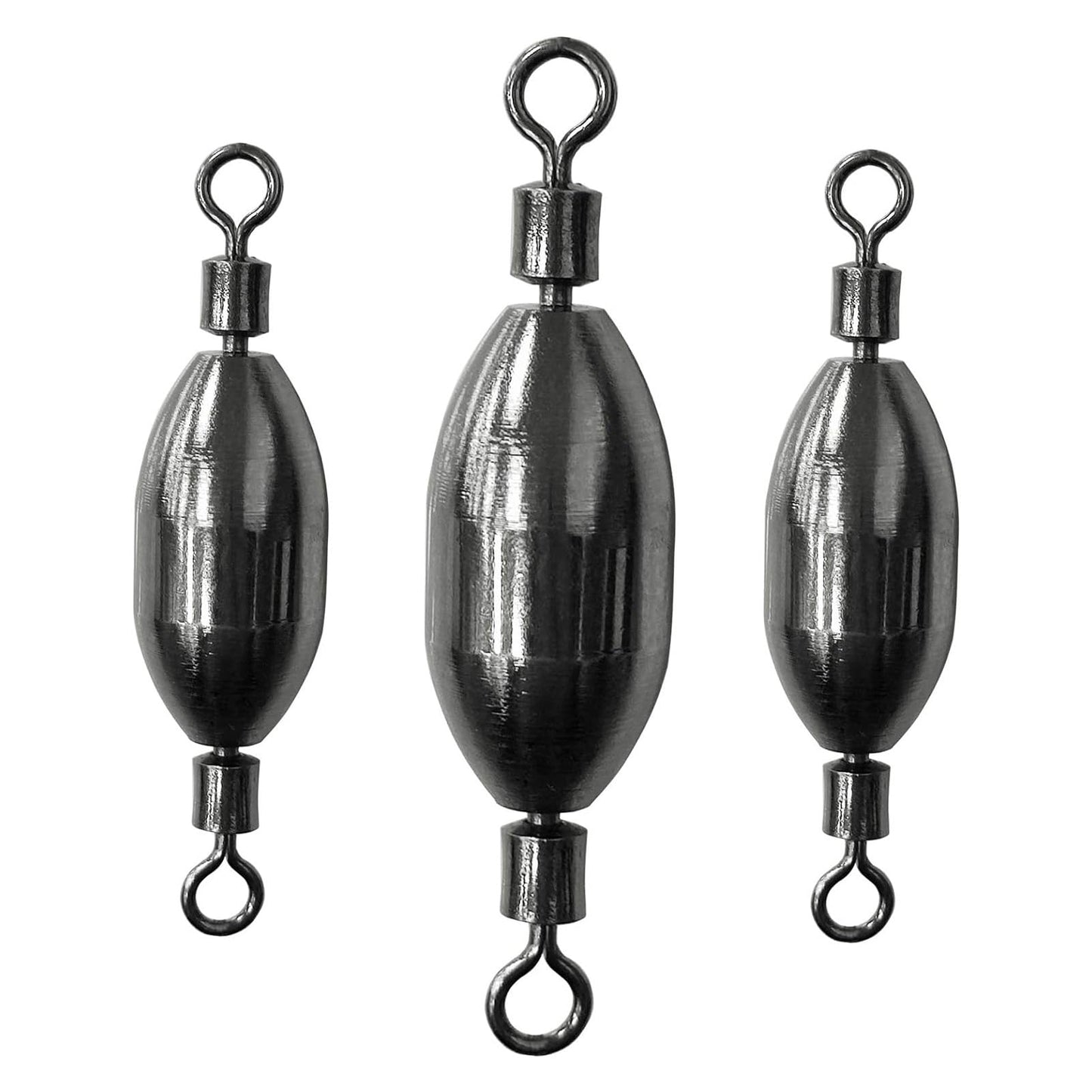 AMYSPORTS Saltwater Fishing Weights Swivel Bullet Sinkers Fishing Weight Brass Fishing Weights Freshwater Bass Sinker Weight with Swivel Rolling