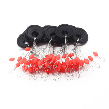 6-in-1 Fishing Bobber Stopper 100pcs Soft Silicone Float Stops