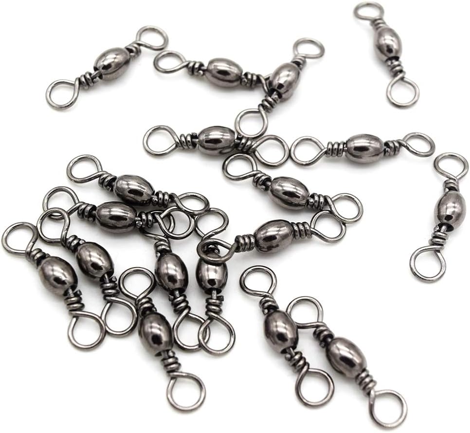 Fishing Barrel Swivel Stainless Steel Sea Fishing Hooks Connector Rolling Swivel for Sea Fishing-Size10#-5/0#,51Lb-317Lb