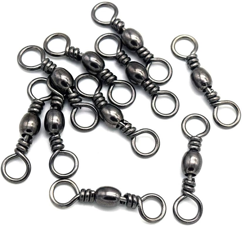Fishing Barrel Swivel Stainless Steel Sea Fishing Hooks Connector Rolling Swivel for Sea Fishing-Size10#-5/0#,51Lb-317Lb