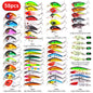 22pcs 58pcs 102pcs Fishing Lure Kits Multi-functional Set Topwater Floating Swimming Lures, Equipped With High Pitch Hook Soft Frogs, Used For Bass Fishing.