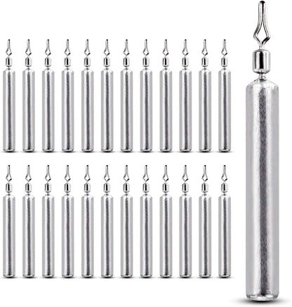 AMYSPORTS Drop Shot Weights Fishing Lead Drop Saltwater Fishing Weight Freshwater Drift Sinker Fishing Weight Bass Rig Cylinder Removable Catfishing