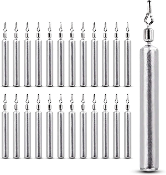 AMYSPORTS Drop Shot Weights Fishing Lead Drop Saltwater Fishing Weight Freshwater Drift Sinker Fishing Weight Bass Rig Cylinder Removable Catfishing