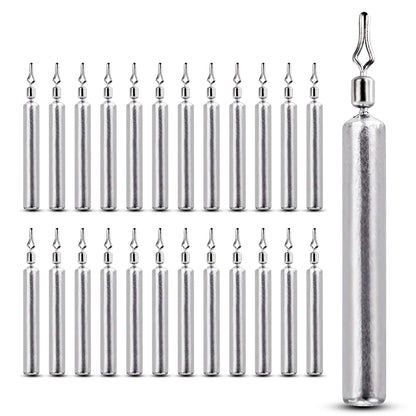 AMYSPORTS Drop Shot Weights Fishing Lead Drop Saltwater Fishing Weight Freshwater Drift Sinker Fishing Weight Bass Rig Cylinder Removable Catfishing