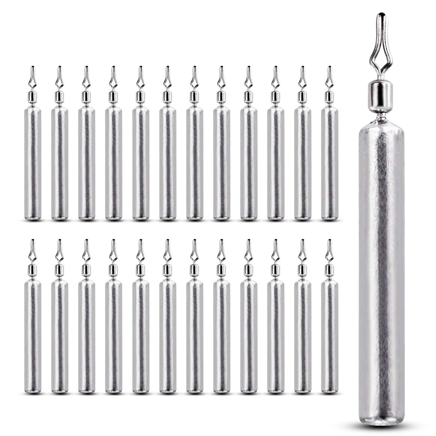 AMYSPORTS Drop Shot Weights Fishing Lead Drop Saltwater Fishing Weight Freshwater Drift Sinker Fishing Weight Bass Rig Cylinder Removable Catfishing