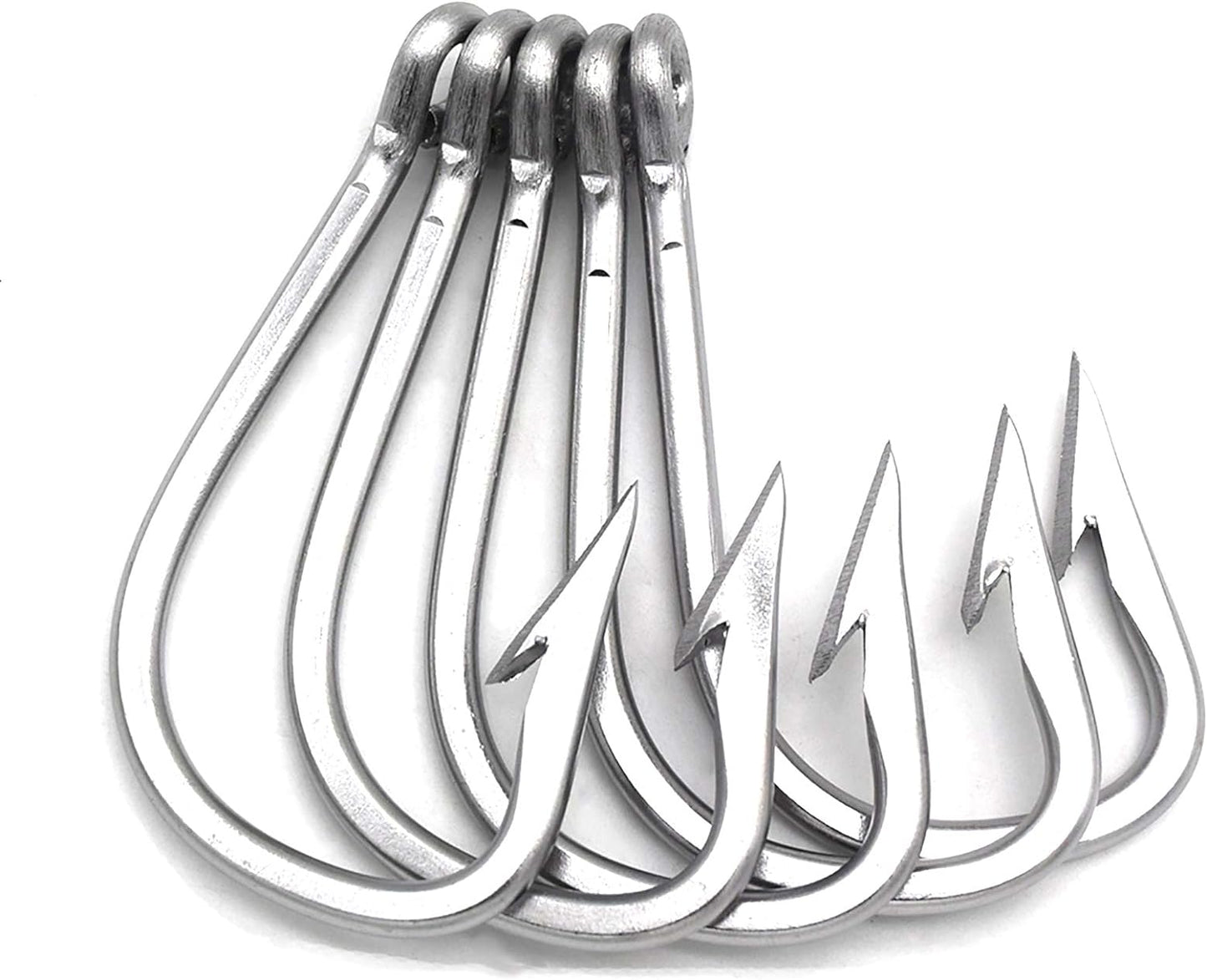 Saltwater Large Giant Shark,Tuna and Catfish Hooks Extra Strong Stainless Steel Fishing Hooks…