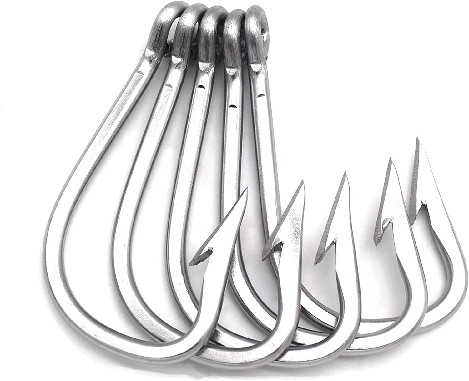 Saltwater Large Giant Shark,Tuna and Catfish Hooks Extra Strong Stainless Steel Fishing Hooks…