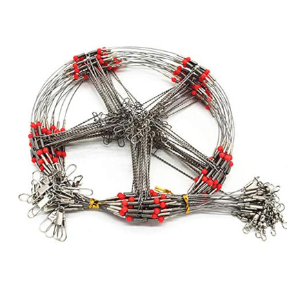 Senyu Wire Trace Leader Rig Stainless Steel 1-5 Arms Fishing Rigs with Snap,High-Strength Fishing Leaders Saltwater-Perch Rigs for Fishing