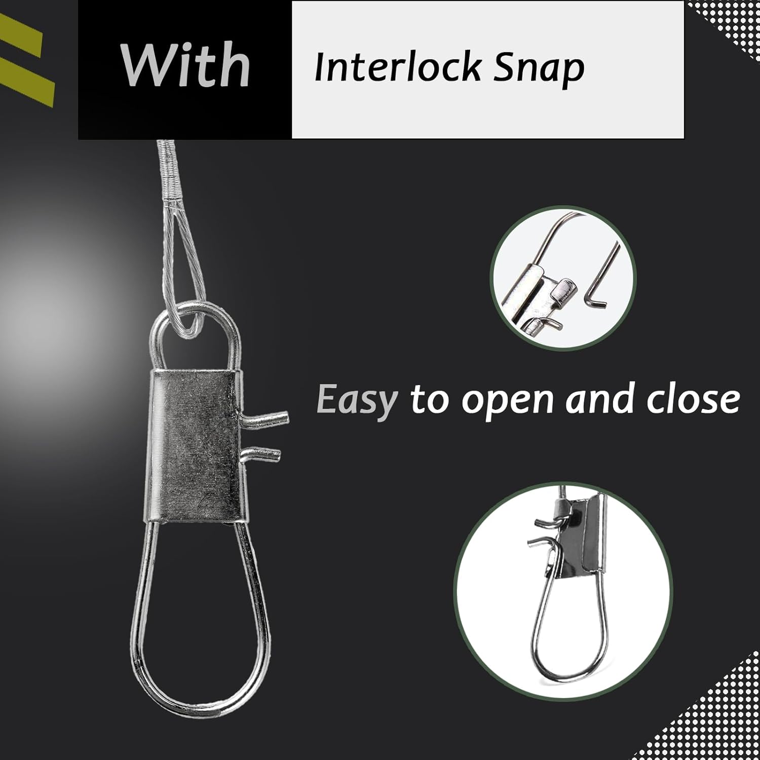 AMYSPORTS Freshwater Wire Fishing Leader Stainless Heavy Duty Wire Leader Fishing Saltwater Rigs Leaders Fishing Steel White Nickel