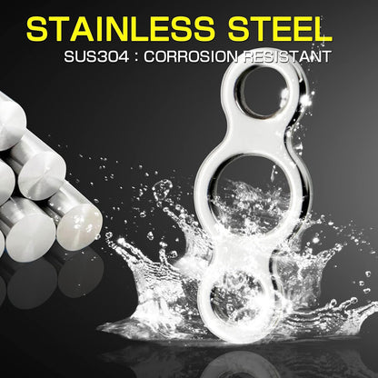 AMYSPORTS Line Connector Solid Ring Fishing High Strength Jigging Ring Stainless Lure Remover Solid Rings Fishing Saltwater Freshwater