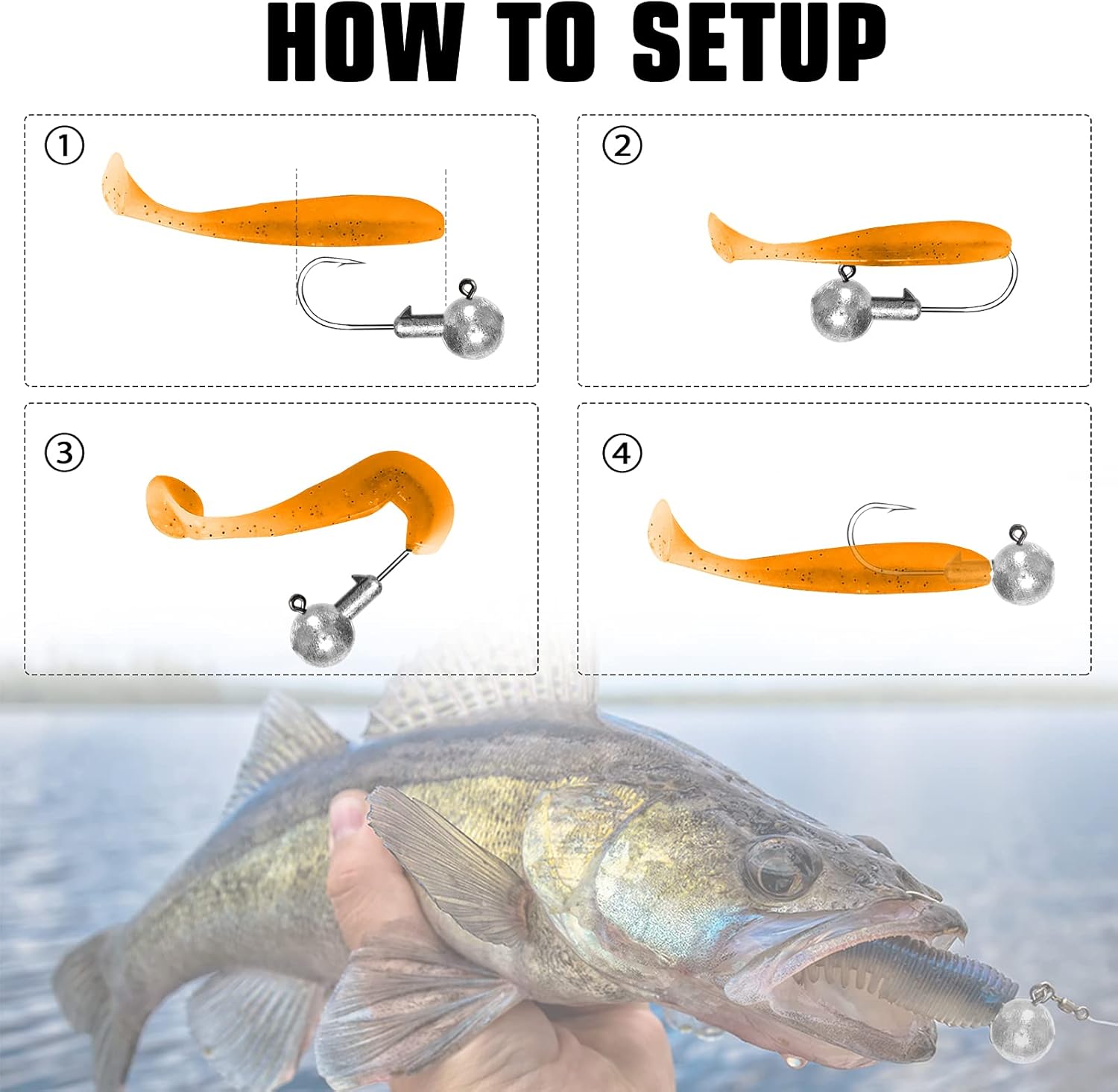AMYSPORTS Trout Freshwater Jig Head Hook Saltwater Tackle Jig Hook Lead Round Ball Fishing Jigs Lead Sharp