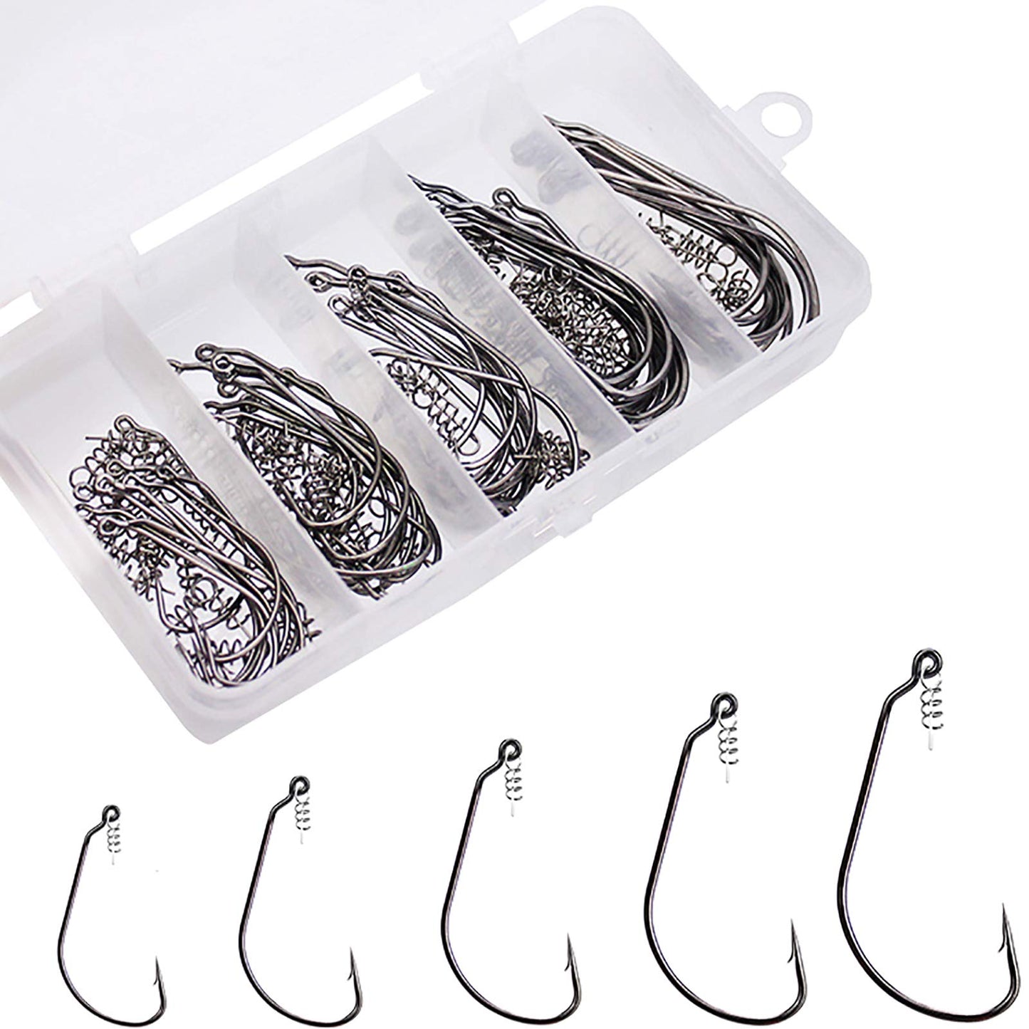 Fishing Hook Wide Gap Offset Worm Hooks Jig Fishing Hooks Set Fishhook Bass Fsihing Tackle