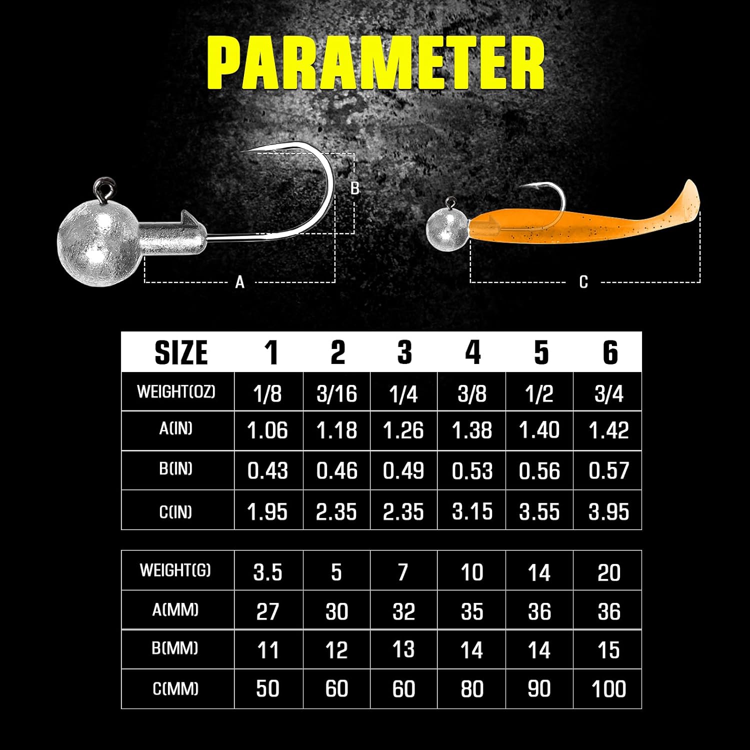 AMYSPORTS Trout Freshwater Jig Head Hook Saltwater Tackle Jig Hook Lead Round Ball Fishing Jigs Lead Sharp