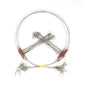 10Pcs Wire Trace Leader Rig Stainless Steel 2 Arm Fishing Rigs Tackle Lure Swivel Snaps Beads High-Strength Fishing Wire
