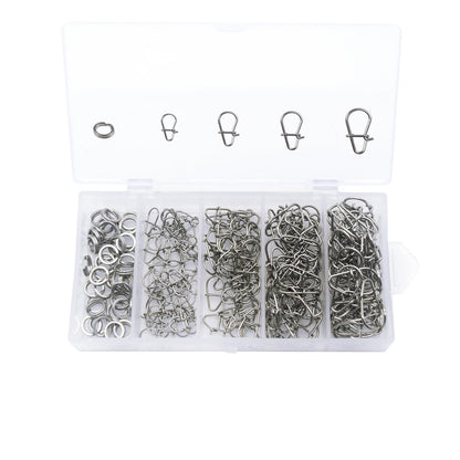 Fishing Swivel Fishing Split Rings High Strength Heavy Duty Fishing Lures Ring Chain Connector Fishing Lure Tackle Set